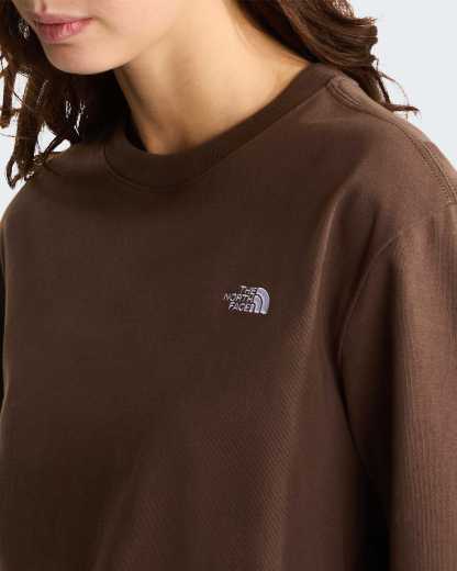 TNF™ Essential Simple Dome Boxy T-Shirt mit lockerer Passform Damen – Smokey Brown