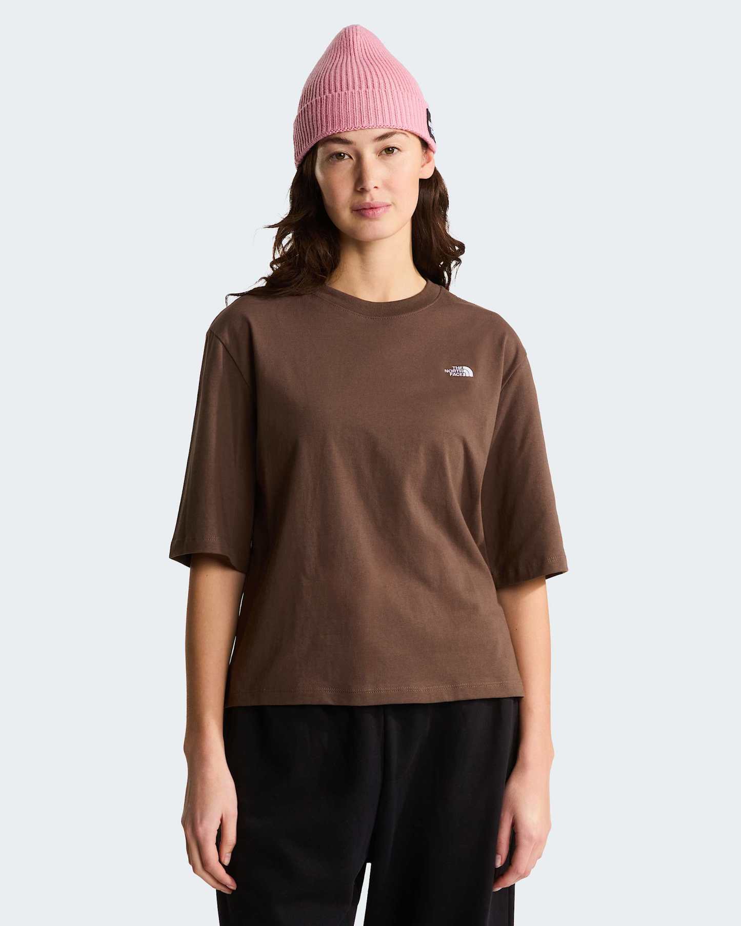 TNF™ Essential Simple Dome Boxy T-Shirt mit lockerer Passform Damen – Smokey Brown