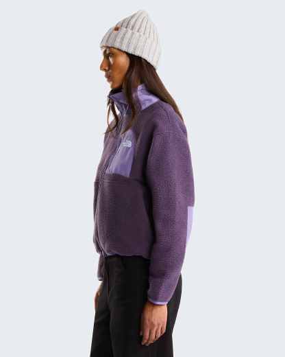 Yumiori Off-Peak Fleecejacke mit durchgehendem RV für Damen – Endless Dusk-Grounded Plum