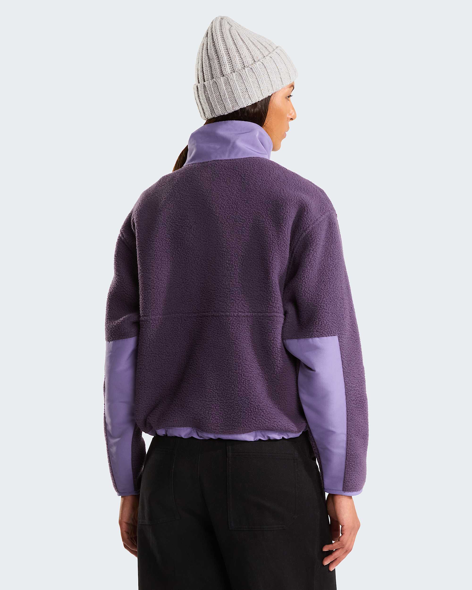 Yumiori Off-Peak Fleecejacke mit durchgehendem RV für Damen – Endless Dusk-Grounded Plum