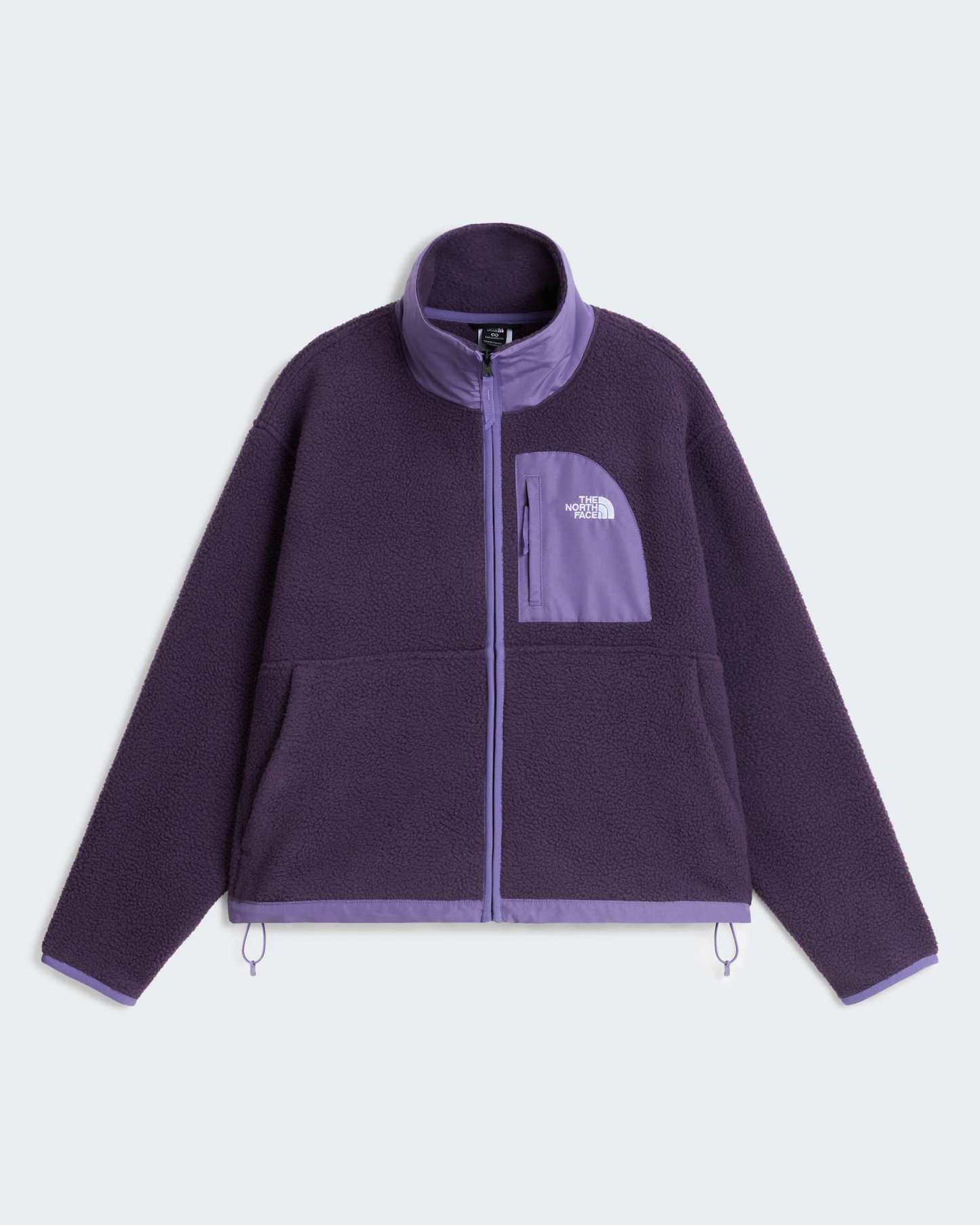 Yumiori Off-Peak Fleecejacke mit durchgehendem RV für Damen – Endless Dusk-Grounded Plum