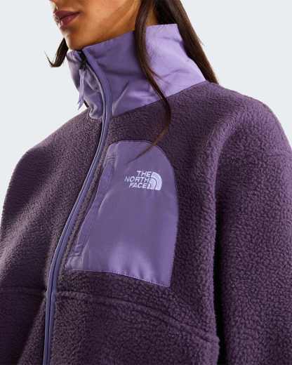 Yumiori Off-Peak Fleecejacke mit durchgehendem RV für Damen – Endless Dusk-Grounded Plum