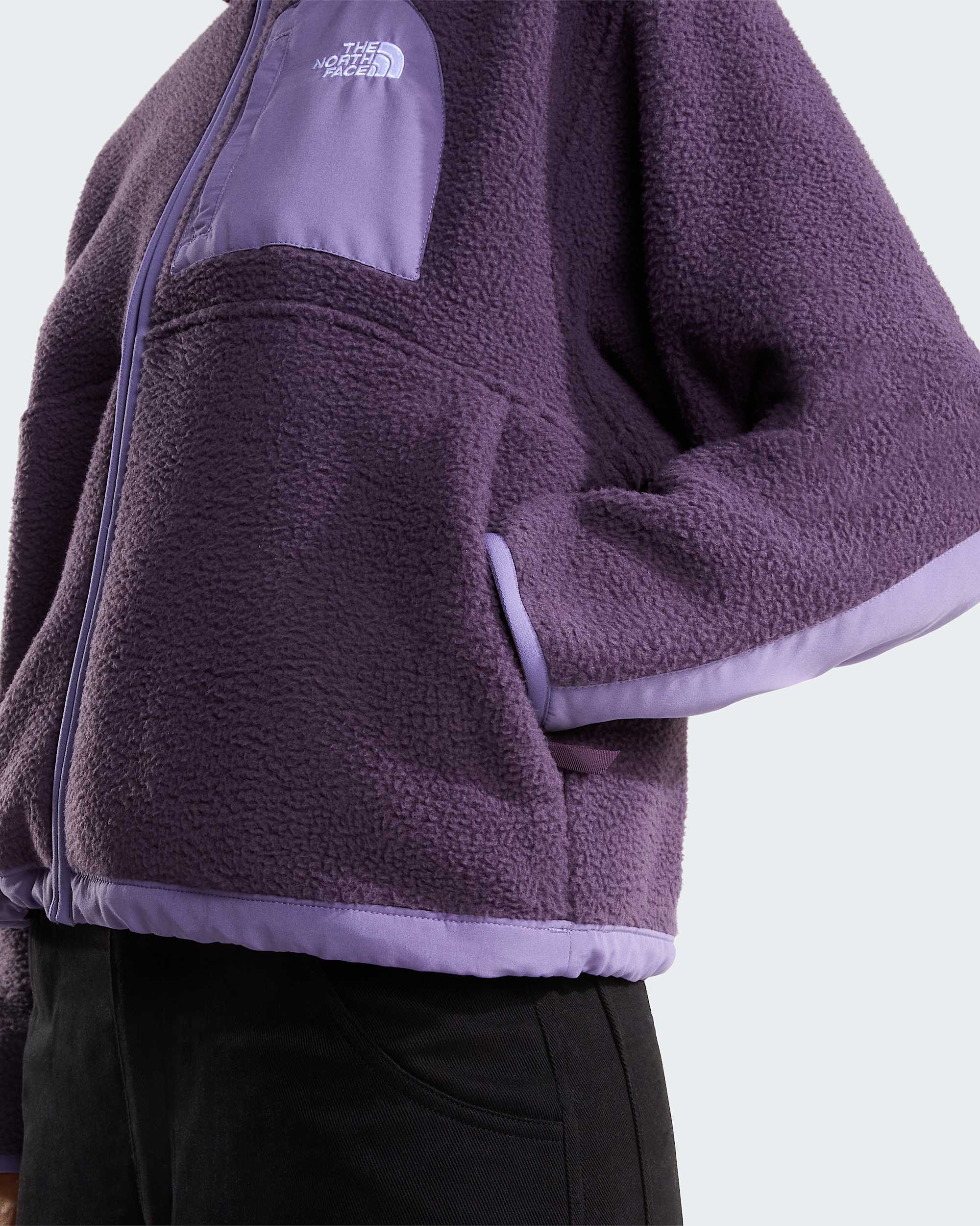 Yumiori Off-Peak Fleecejacke mit durchgehendem RV für Damen – Endless Dusk-Grounded Plum