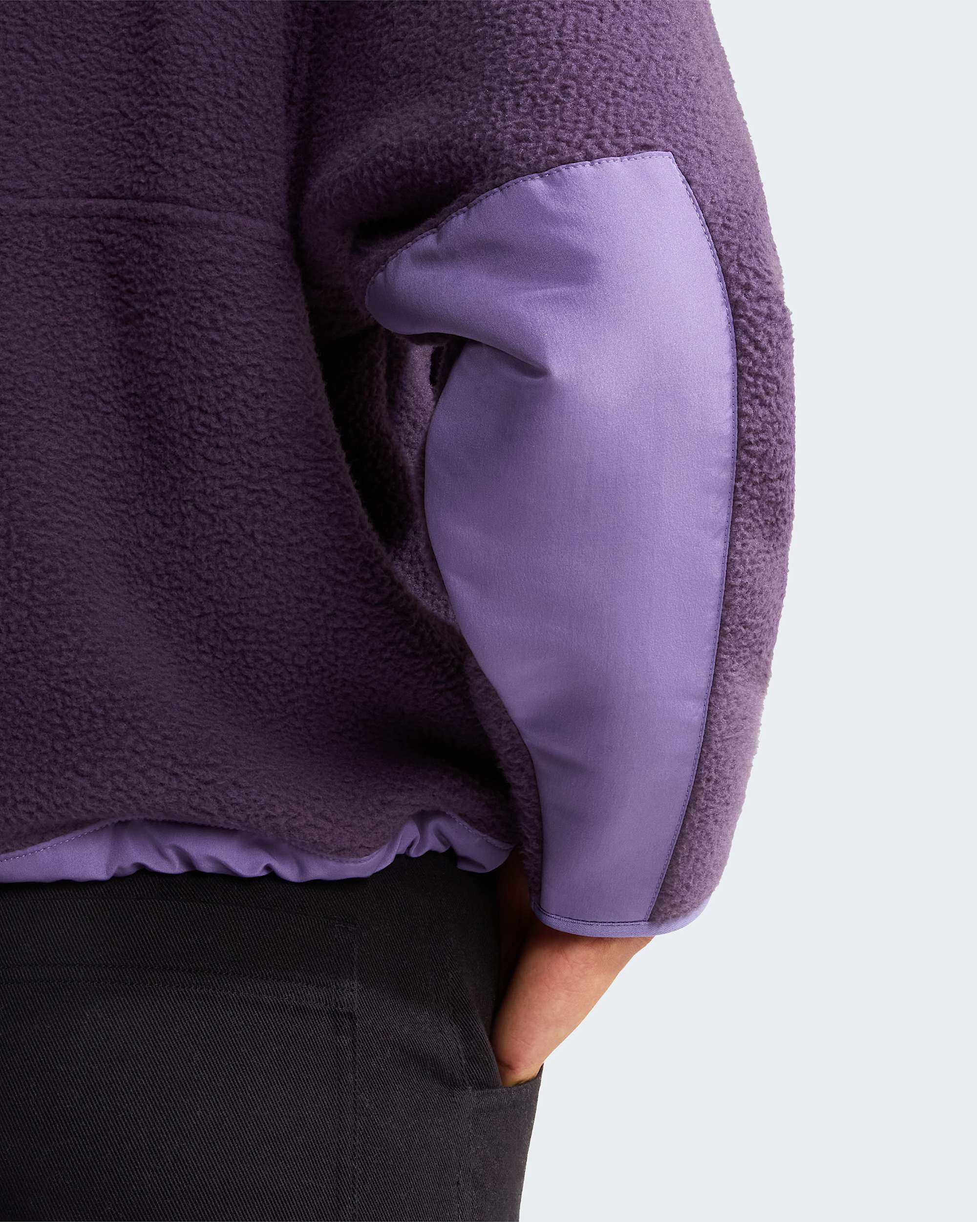 Yumiori Off-Peak Fleecejacke mit durchgehendem RV für Damen – Endless Dusk-Grounded Plum
