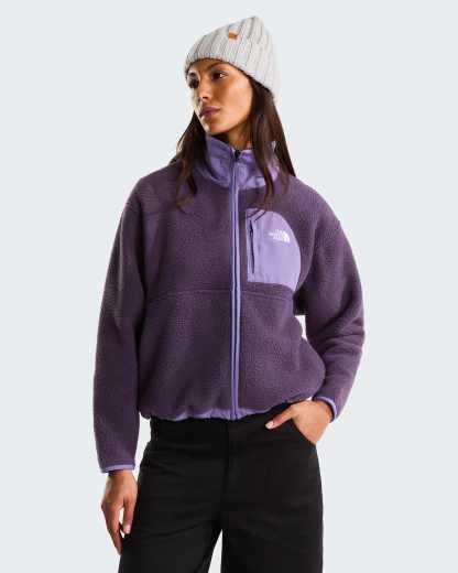 Yumiori Off-Peak Fleecejacke mit durchgehendem RV für Damen – Endless Dusk-Grounded Plum