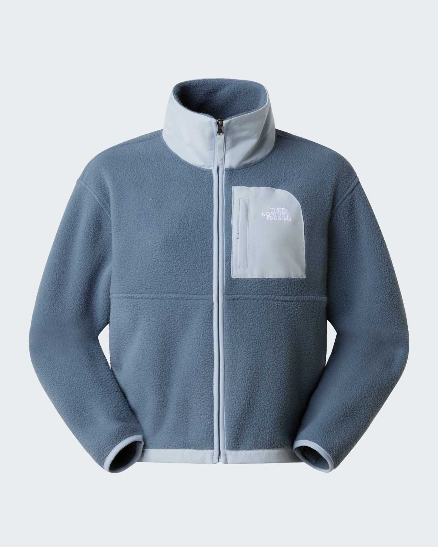 Yumiori Off-Peak Fleecejacke mit durchgehendem RV für Damen – Granite Grey-Frost Grey