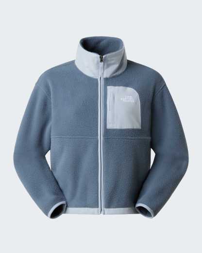 Yumiori Off-Peak Fleecejacke mit durchgehendem RV für Damen – Granite Grey-Frost Grey