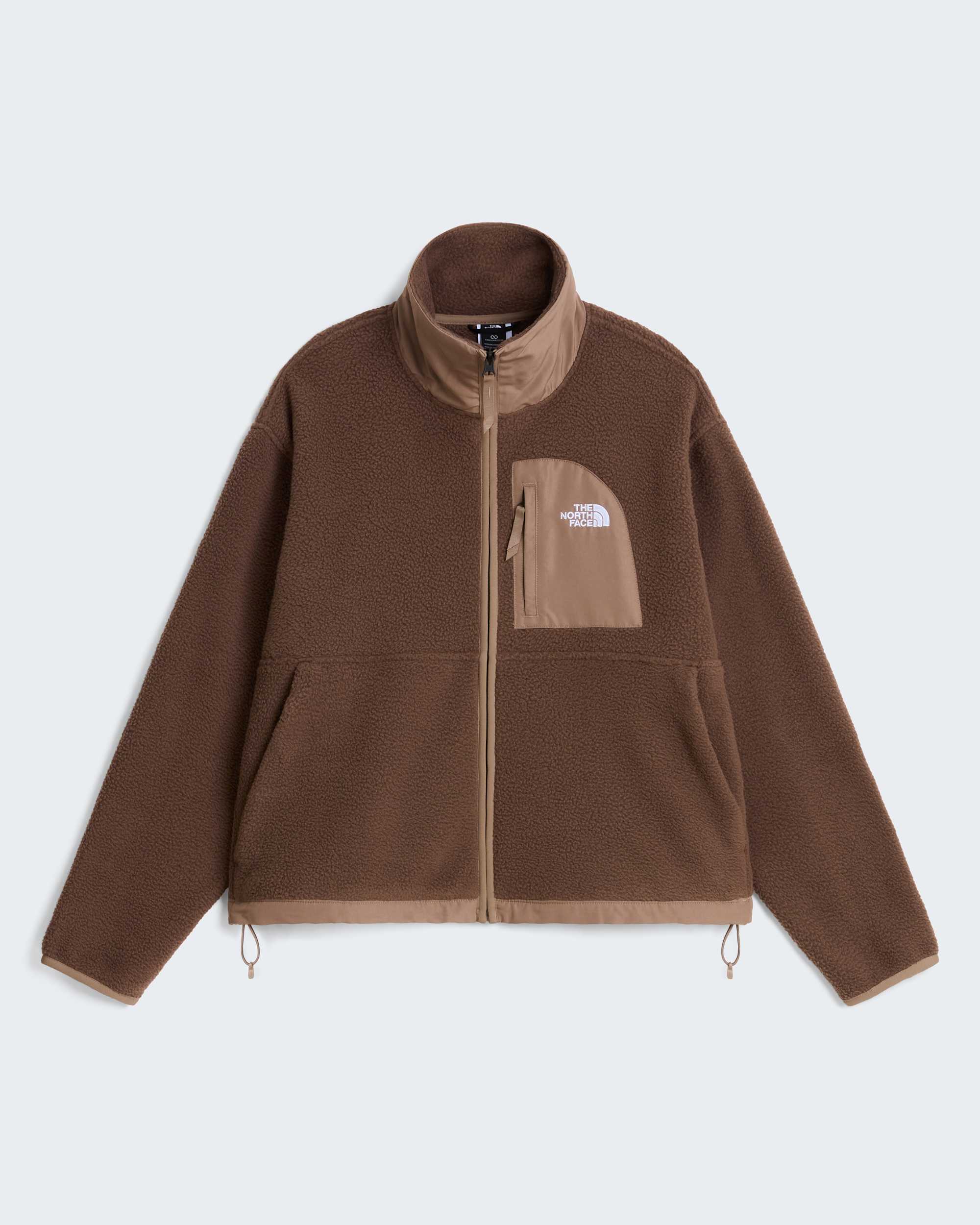 Yumiori Off-Peak Fleecejacke mit durchgehendem RV für Damen – Smokey Brown-Garnet