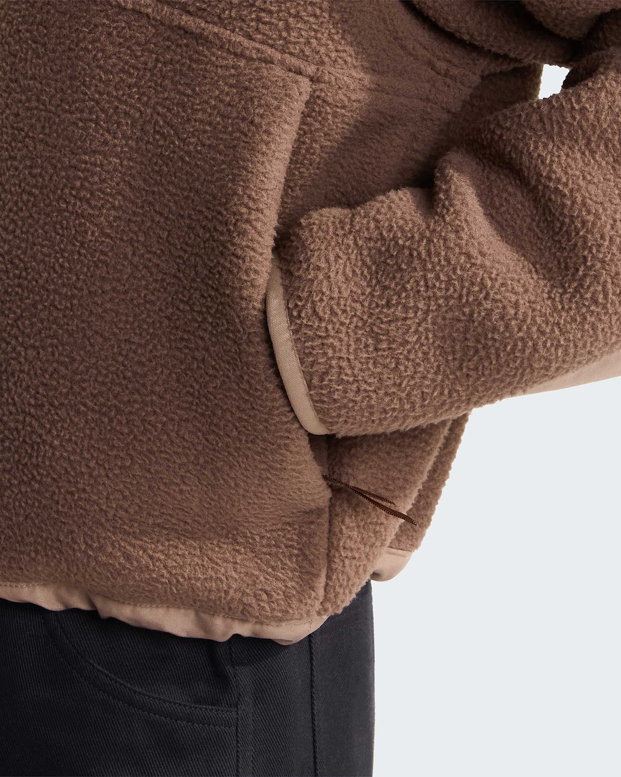 Yumiori Off-Peak Fleecejacke mit durchgehendem RV für Damen – Smokey Brown-Garnet