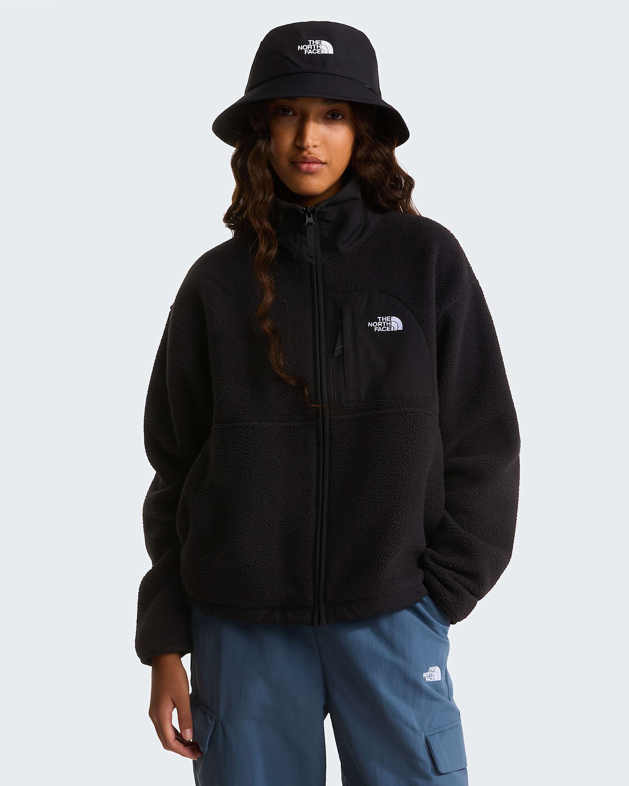 Yumiori Off-Peak Fleecejacke mit durchgehendem RV für Damen – TNF Black