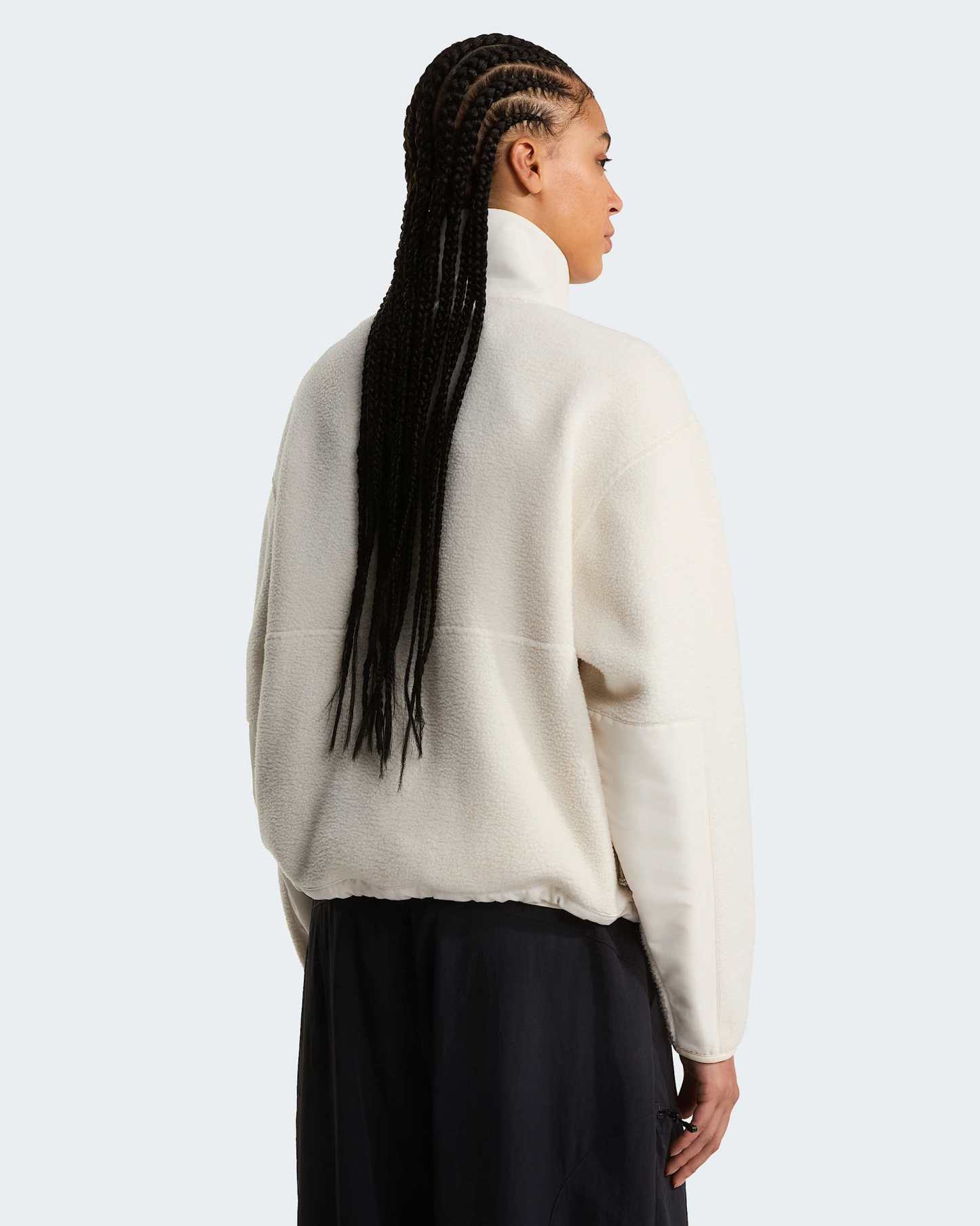 Yumiori Off-Peak Fleecejacke mit durchgehendem RV für Damen – White Dune