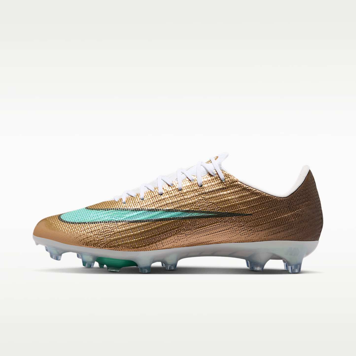 Nike Mercurial Superfly 11 Elite „Kylian Mbappé“ Low-Top-Fußballschuh für Kunstrasen – Metallic Gold/Green Glow