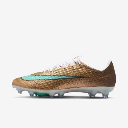 Nike Mercurial Superfly 11 Elite „Kylian Mbappé“ Low-Top-Fußballschuh für Kunstrasen – Metallic Gold/Green Glow