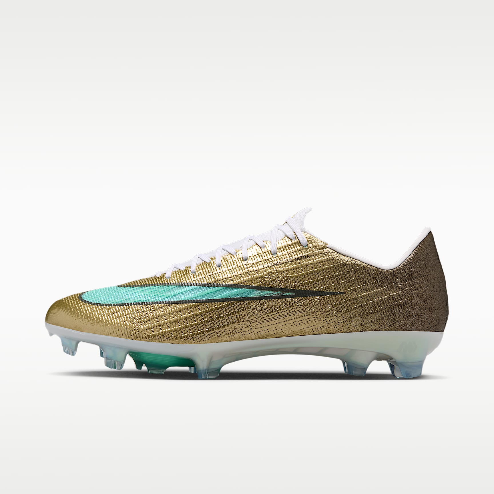 Nike Mercurial Superfly 11 Elite "Kylian Mbappé" Low-Top-Fußballschuh für normalen Rasen – Metallic Gold/Green Glow