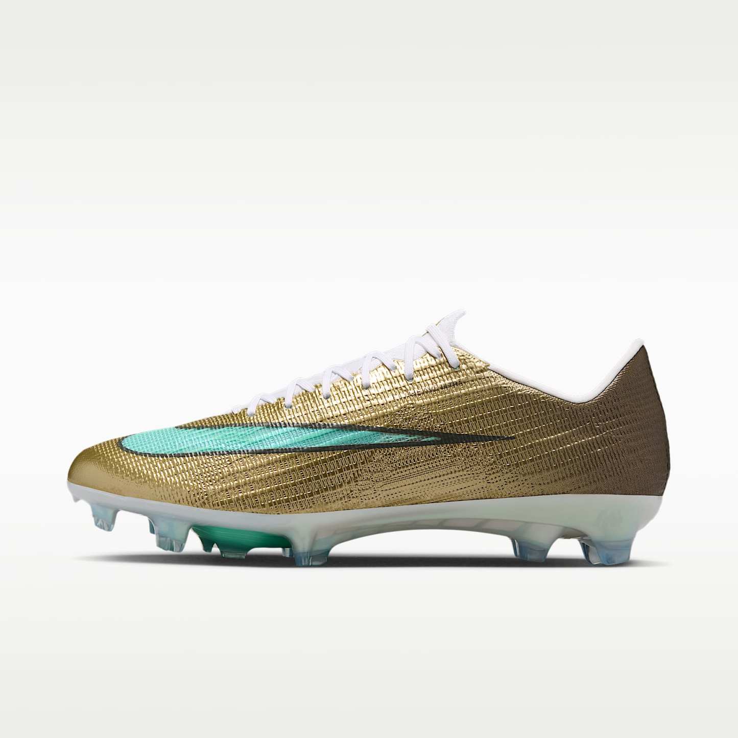 Nike Mercurial Superfly 11 Elite "Kylian Mbappé" Low-Top-Fußballschuh für normalen Rasen – Metallic Gold/Green Glow