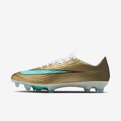 Nike Mercurial Superfly 11 Elite "Kylian Mbappé" Low-Top-Fußballschuh für normalen Rasen – Metallic Gold/Green Glow