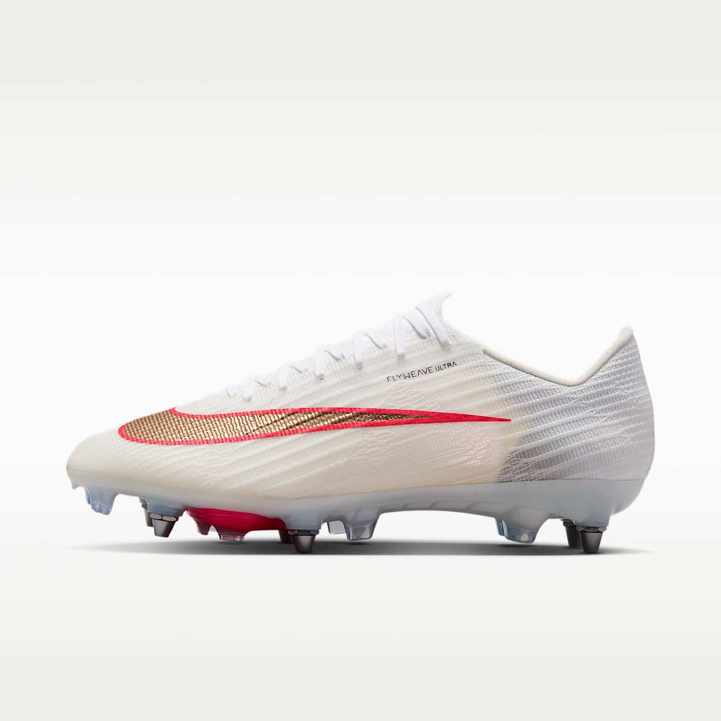 Nike Mercurial Superfly 11 Elite Low-Top-Fußballschuh für weichen Rasen – Weiß/Bright Crimson/Blur