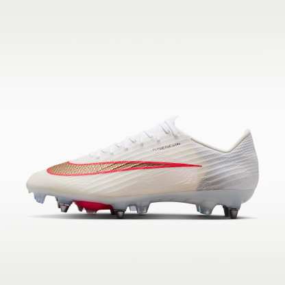 Nike Mercurial Superfly 11 Elite Low-Top-Fußballschuh für weichen Rasen – Weiß/Bright Crimson/Blur