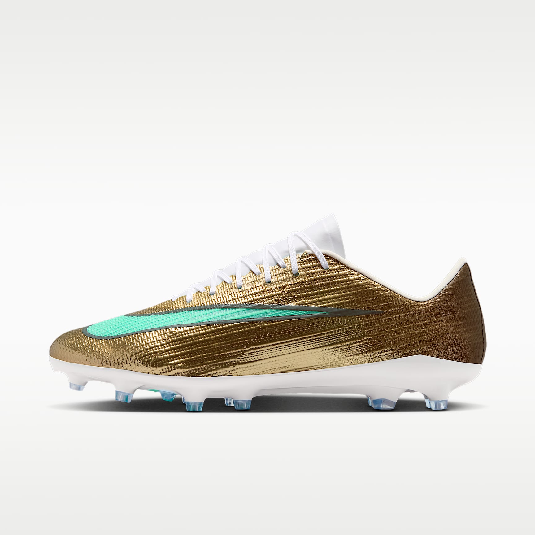 Nike Mercurial Superfly 11 Pro „Kylian Mbappé“ Low-Top-Fußballschuh für Kunstrasen – Metallic Gold/Green Glow