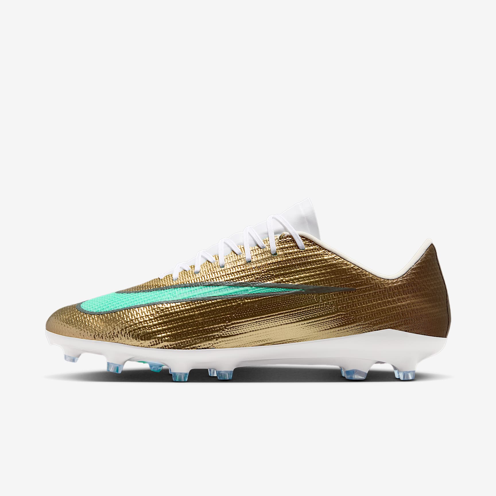 Nike Mercurial Superfly 11 Pro „Kylian Mbappé“ Low-Top-Fußballschuh für Kunstrasen – Metallic Gold/Green Glow
