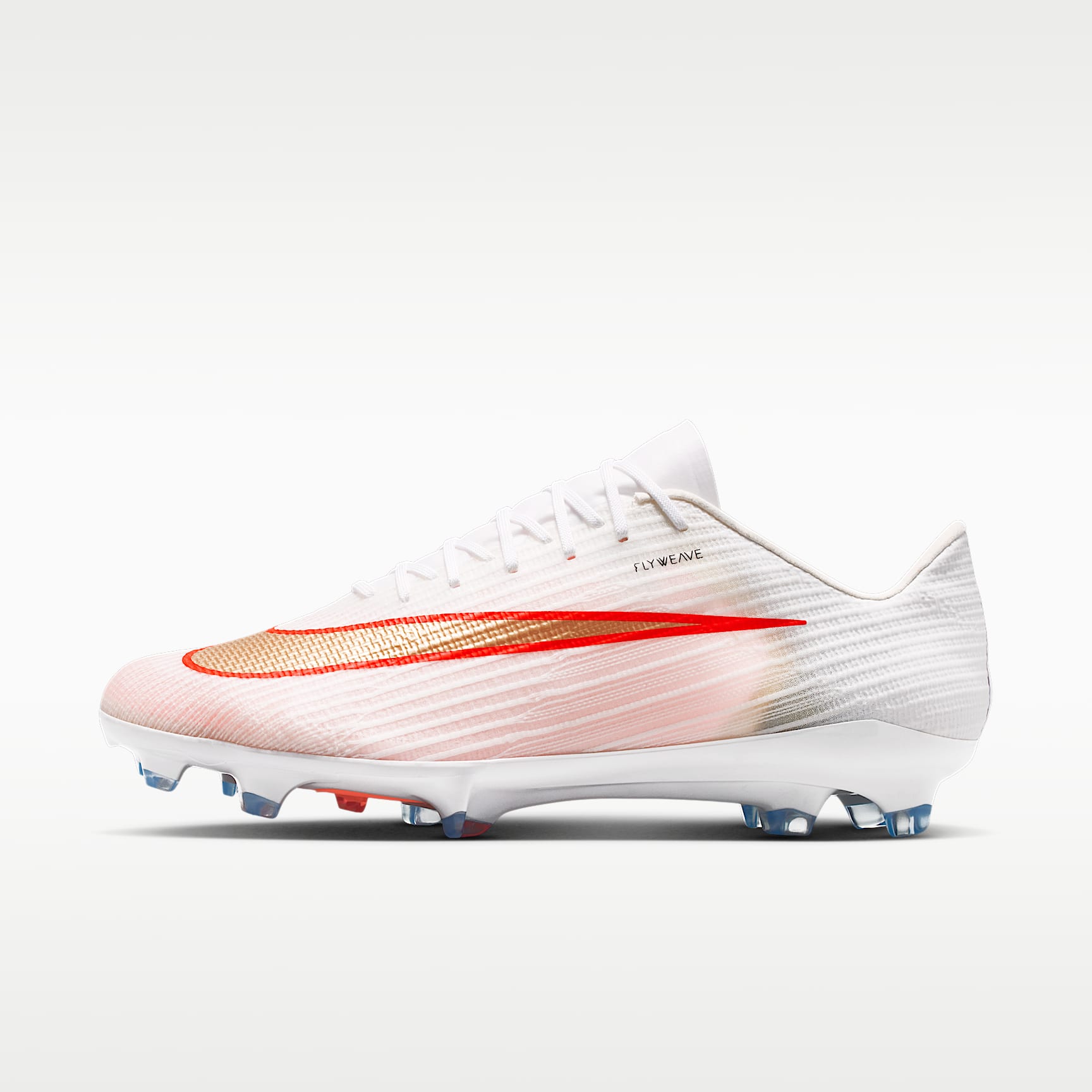 Nike Mercurial Superfly 11 Pro Low-Top-Fußballschuh für normalen Rasen – Weiß/Bright Crimson/Blur