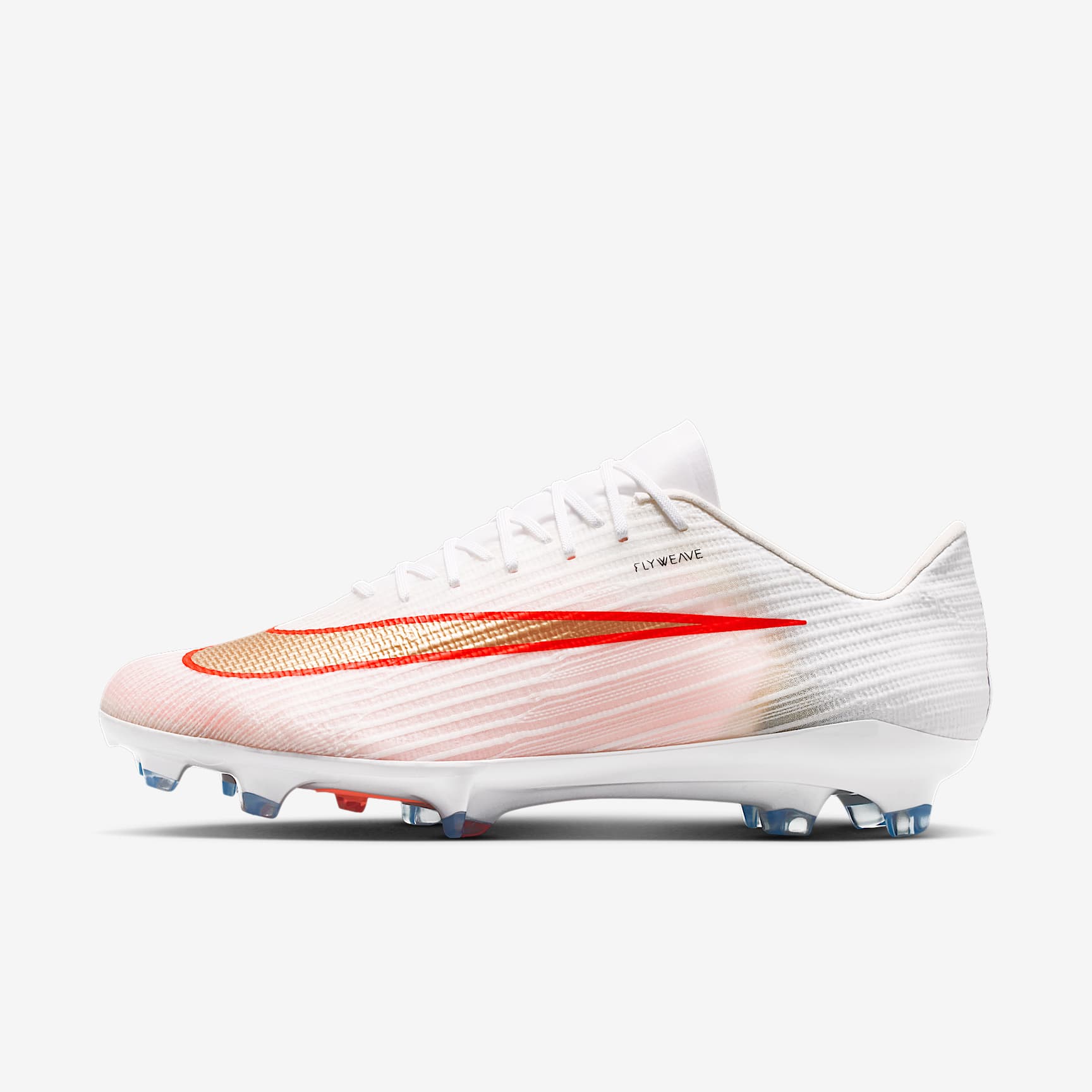 Nike Mercurial Superfly 11 Pro Low-Top-Fußballschuh für normalen Rasen – Weiß/Bright Crimson/Blur