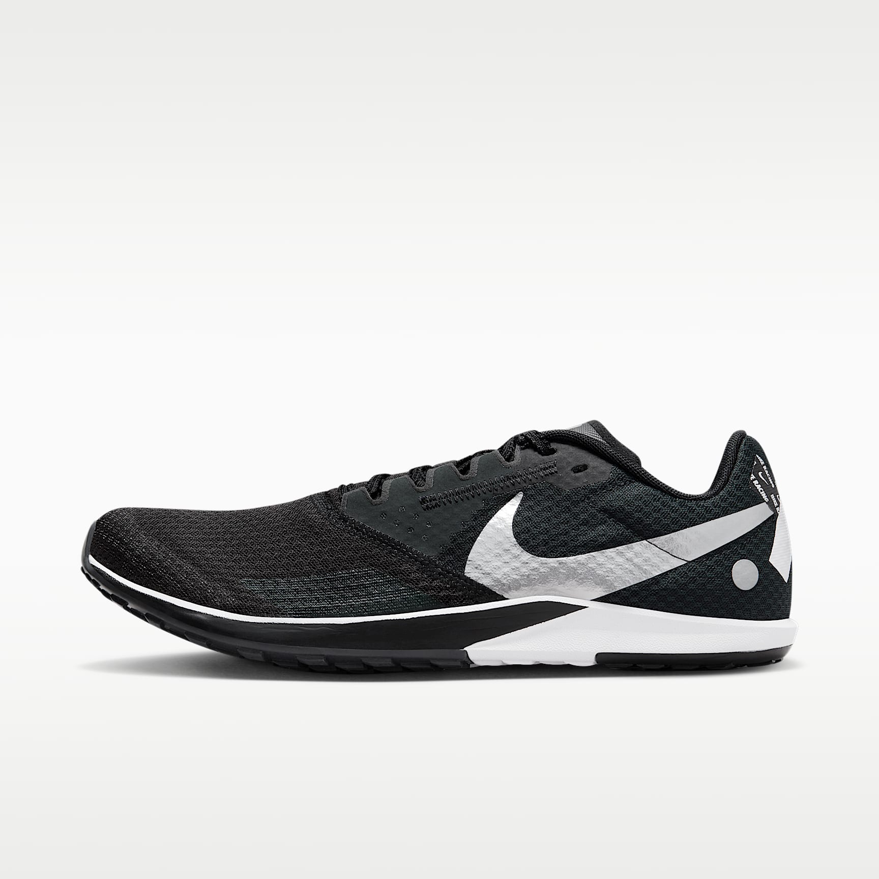 Nike Zoom Rival Waffle 6 Straßen- und Cross-Country-Laufschuhe für Wettkämpfe – Schwarz/Dark Smoke Grey/Weiß/Metallic Silver