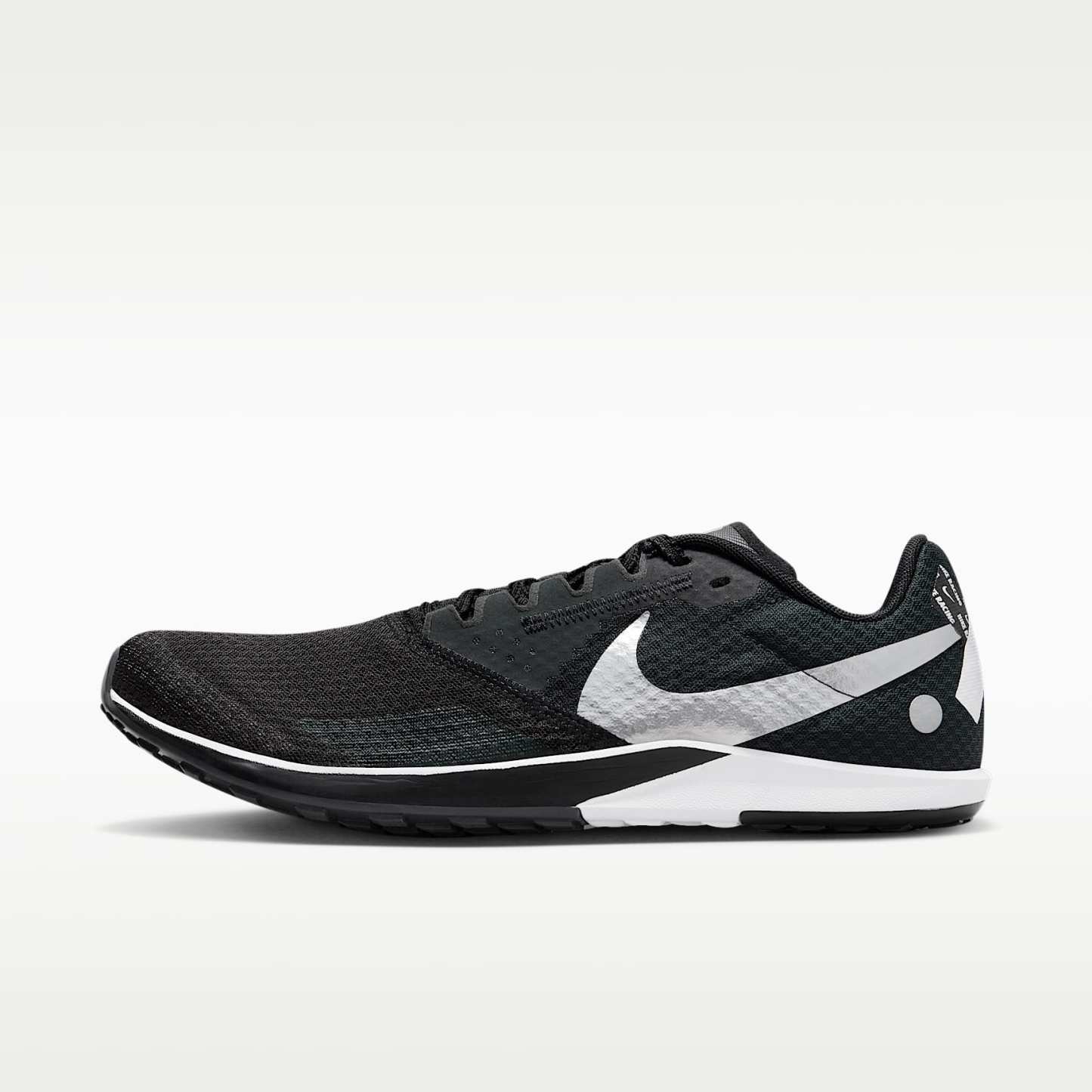 Nike Zoom Rival Waffle 6 Straßen- und Cross-Country-Laufschuhe für Wettkämpfe – Schwarz/Dark Smoke Grey/Weiß/Metallic Silver