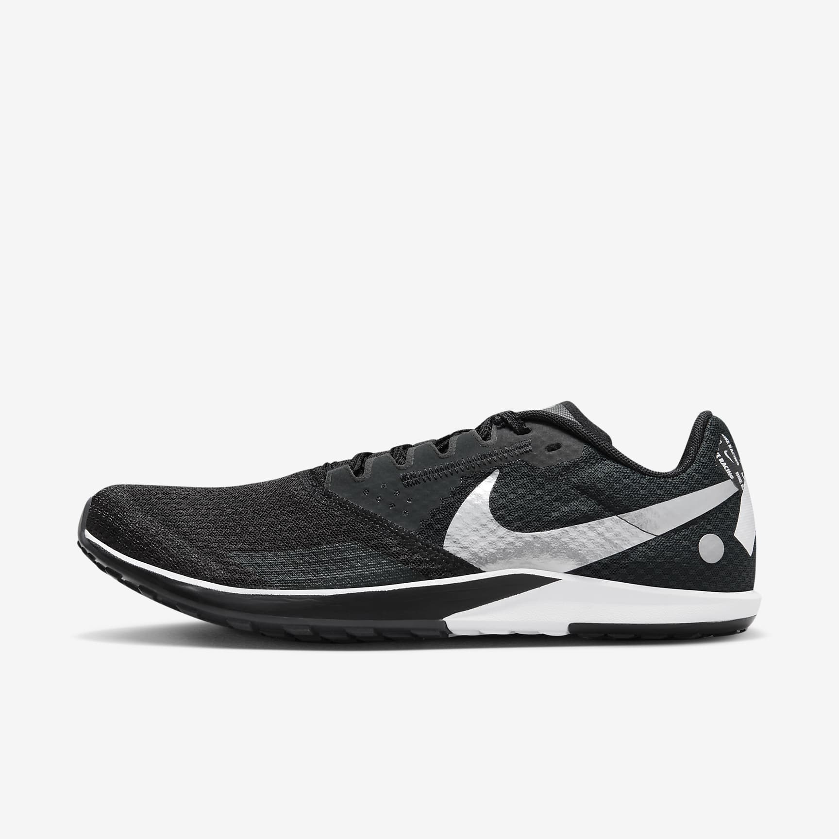 Nike Zoom Rival Waffle 6 Straßen- und Cross-Country-Laufschuhe für Wettkämpfe – Schwarz/Dark Smoke Grey/Weiß/Metallic Silver