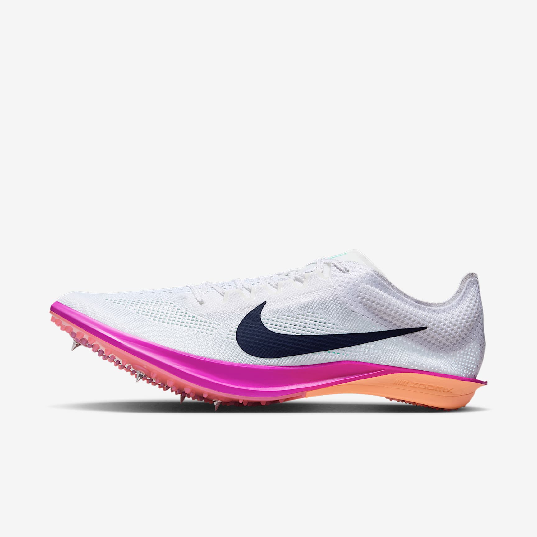 Nike Dragonfly 2 Track & Field Langstrecken-Spikes – Weiß/Hyper Turquoise/Fire Pink/Obsidian