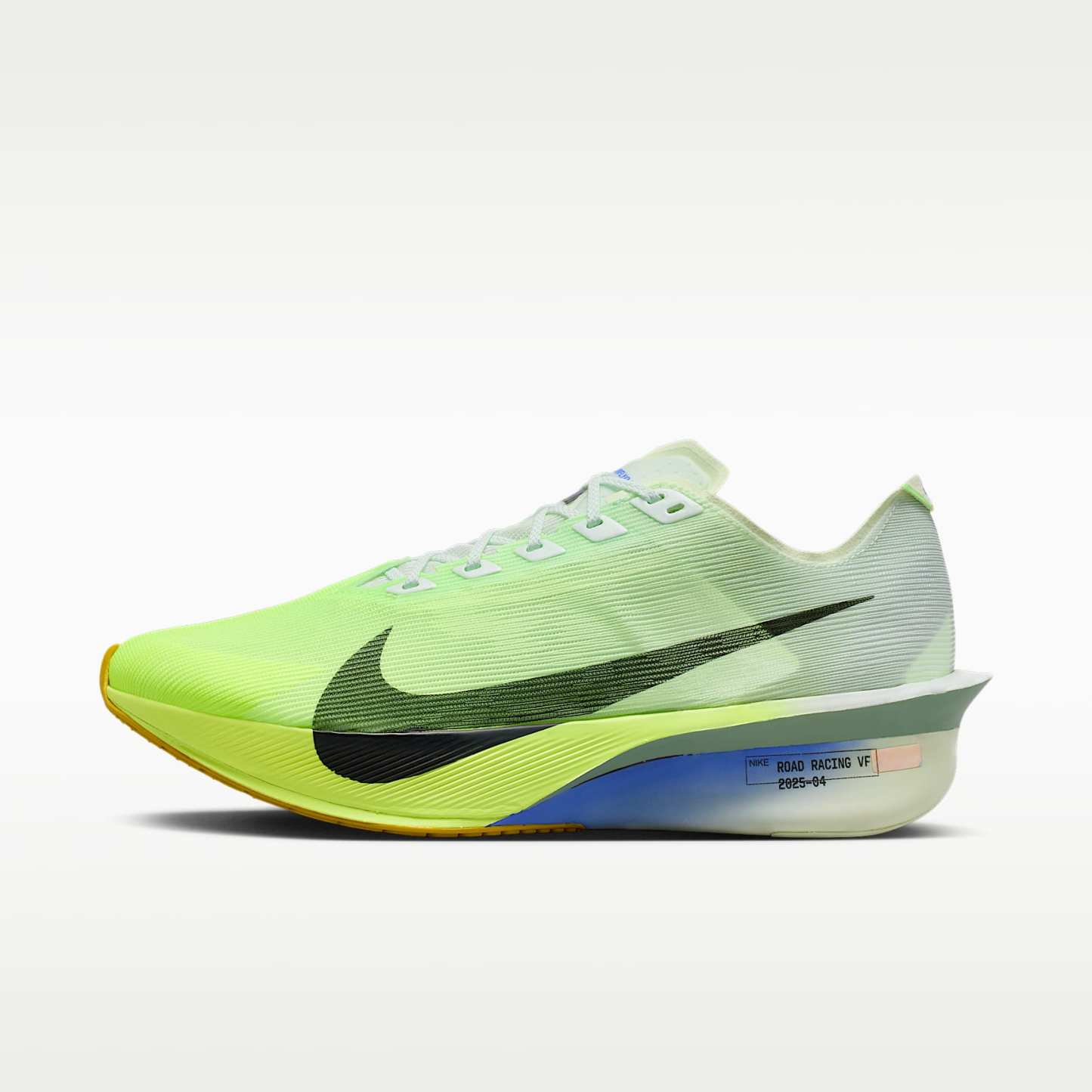 Nike Vaporfly 4 Straßenlaufschuh für Wettkämpfe (Herren) – Barely Green/Volt Tint/Sapphire/Black Spruce