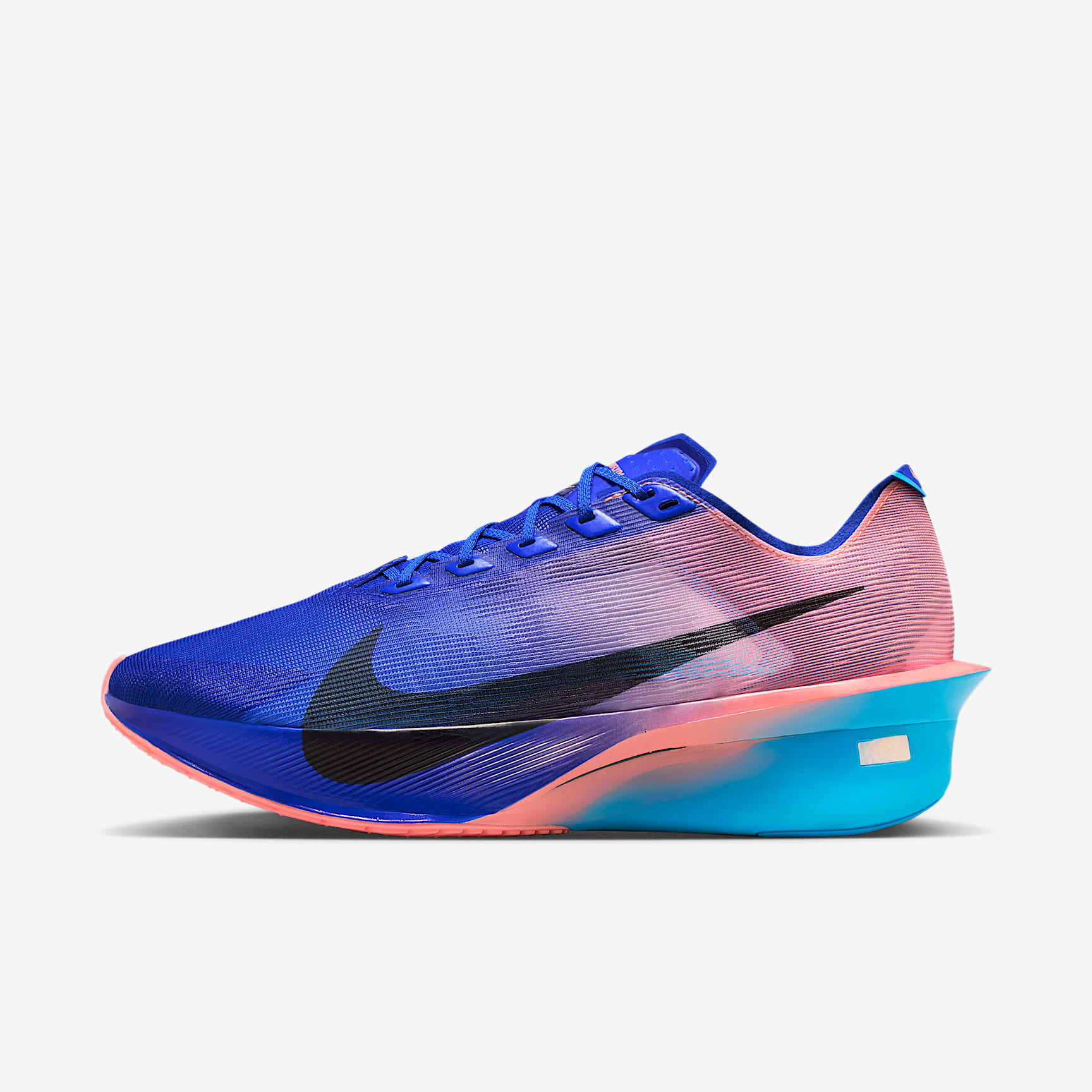 Nike Vaporfly 4 Straßenlaufschuh für Wettkämpfe (Herren) – Racer Blue/Blue Lightning/Atomic Pink/Weiß