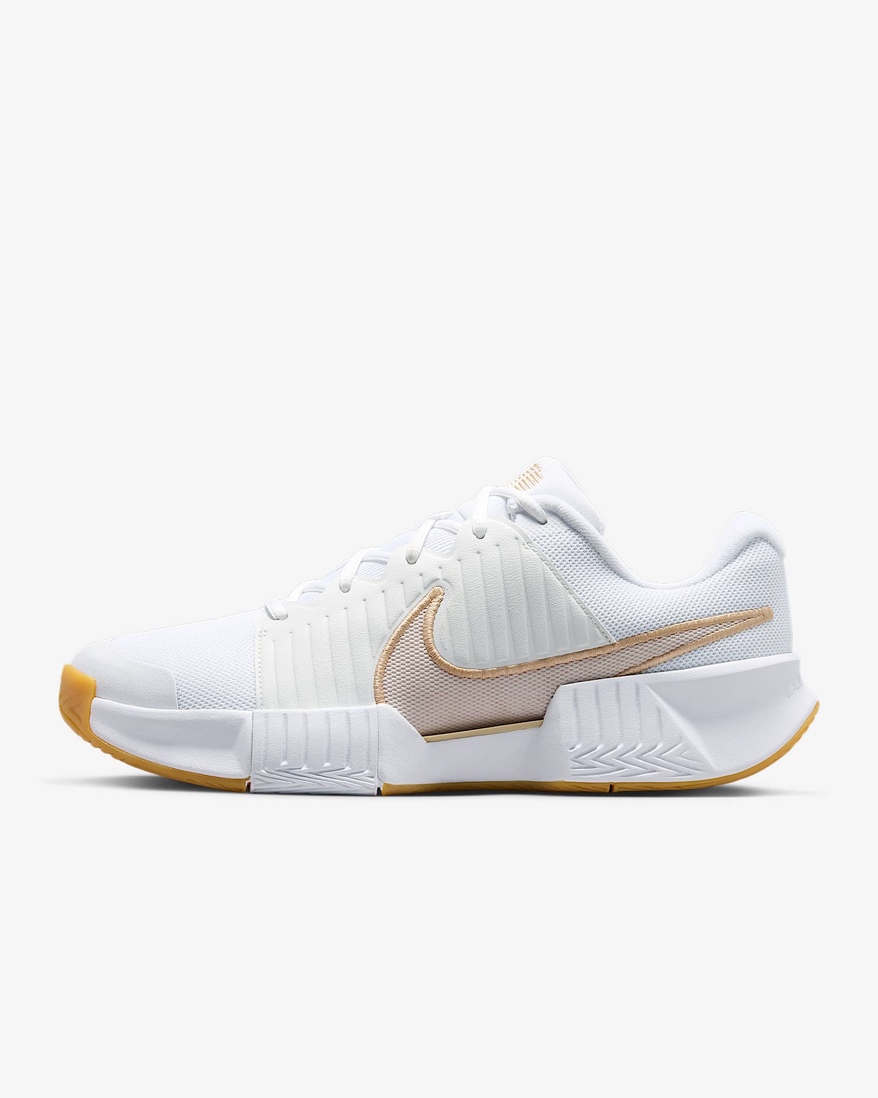 Nike GP Challenge Pro Herren-Tennisschuh für Hartplätze – Weiß/Summit White/Linen/Light Orewood Brown