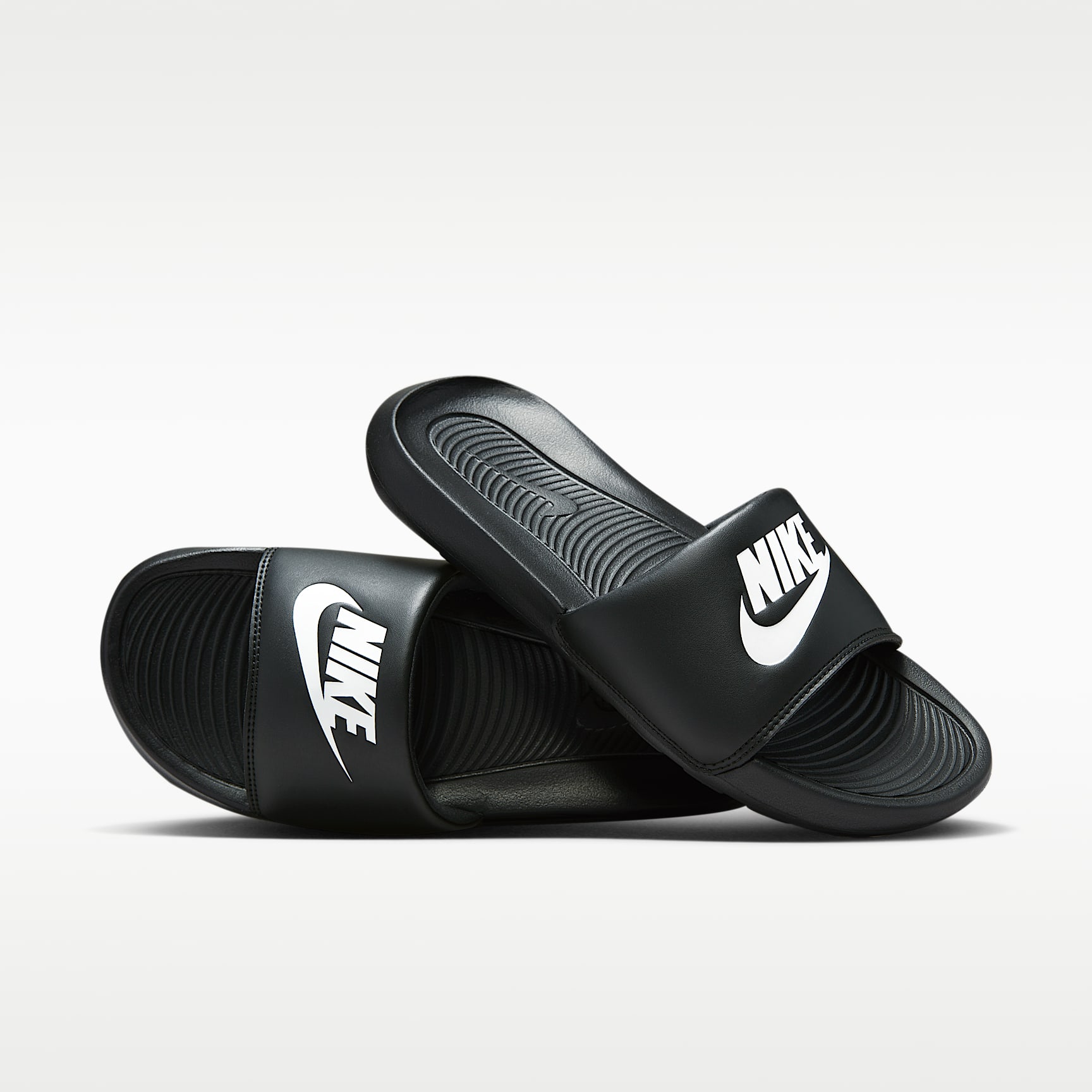 Nike Victori One Damen-Badeslipper – Schwarz/Schwarz/Weiß