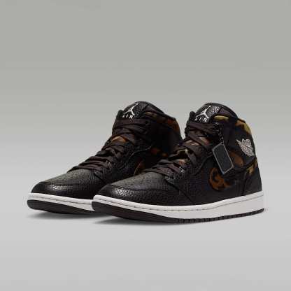 Air Jordan 1 Mid SE Schuh (Damen) – Schwarz/Velvet Brown/Chalk