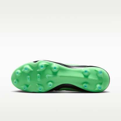 Nike Tiempo Ligera Pro Low-Top-Fußballschuh für normalen Rasen – Schwarz/Schwarz/Illusion Green
