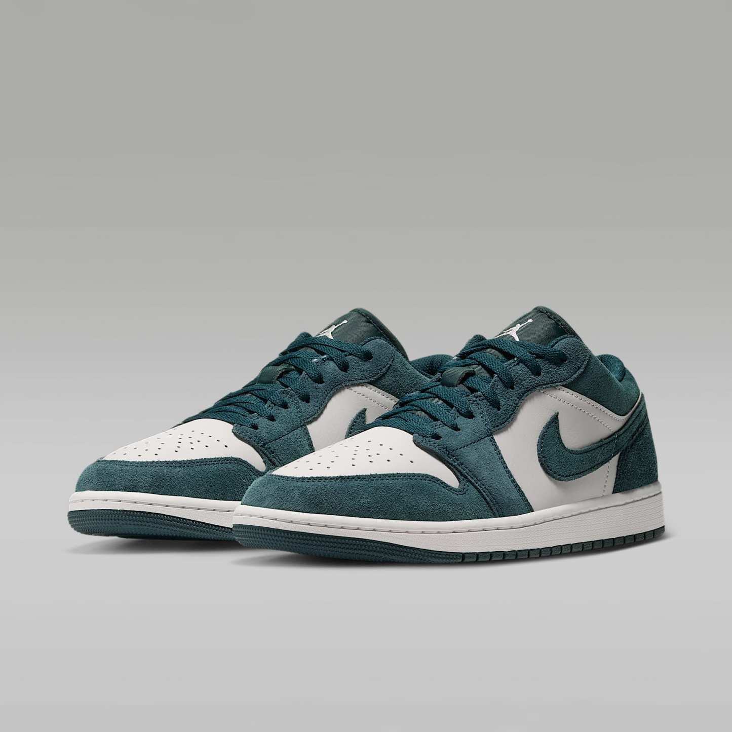 Air Jordan 1 Low Herrenschuh – Midnight Spruce/Pale Ivory/Light Orewood Brown