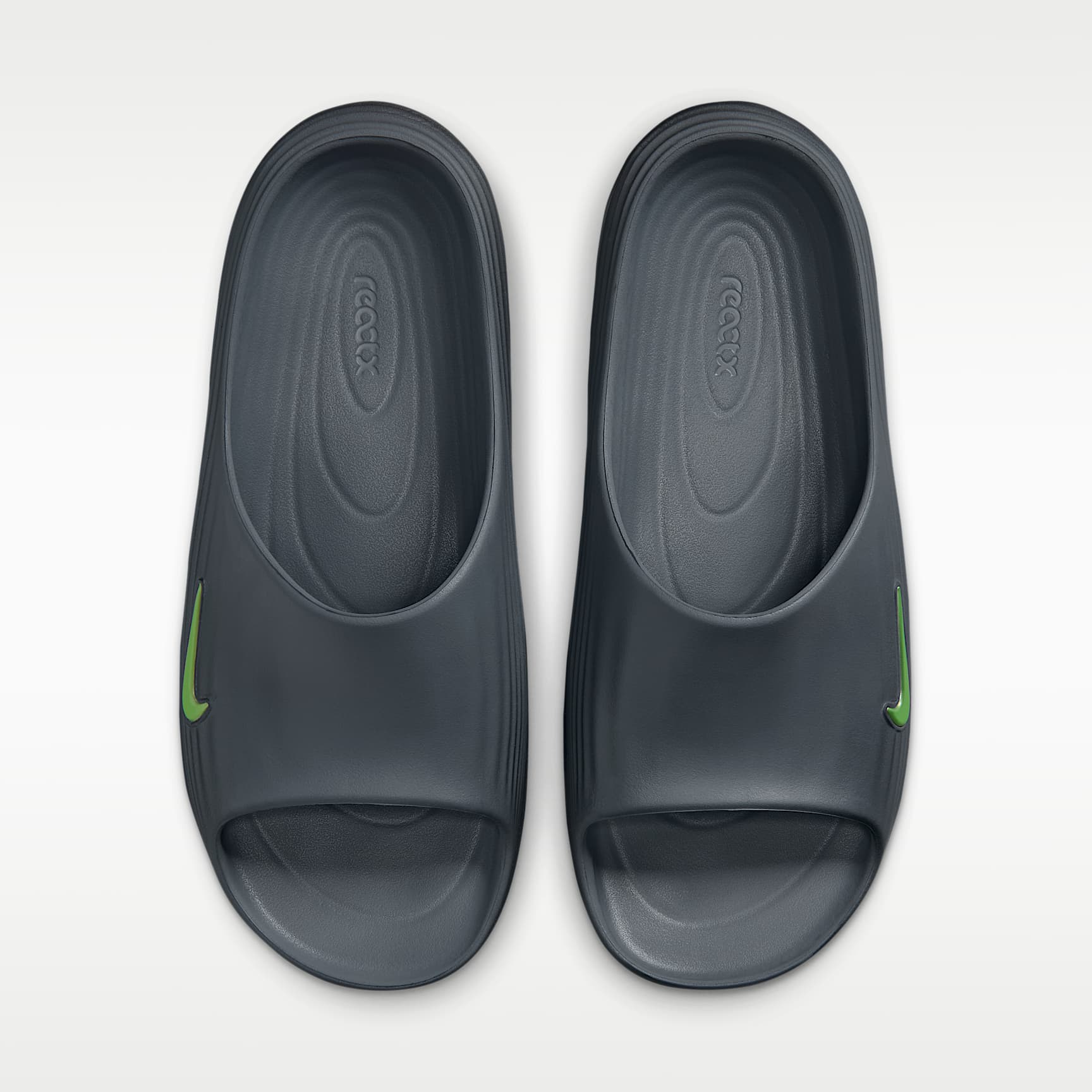 Nike ReactX Rejuven8 Slides (Herren) – Cool Grey/Schwarz/Volt