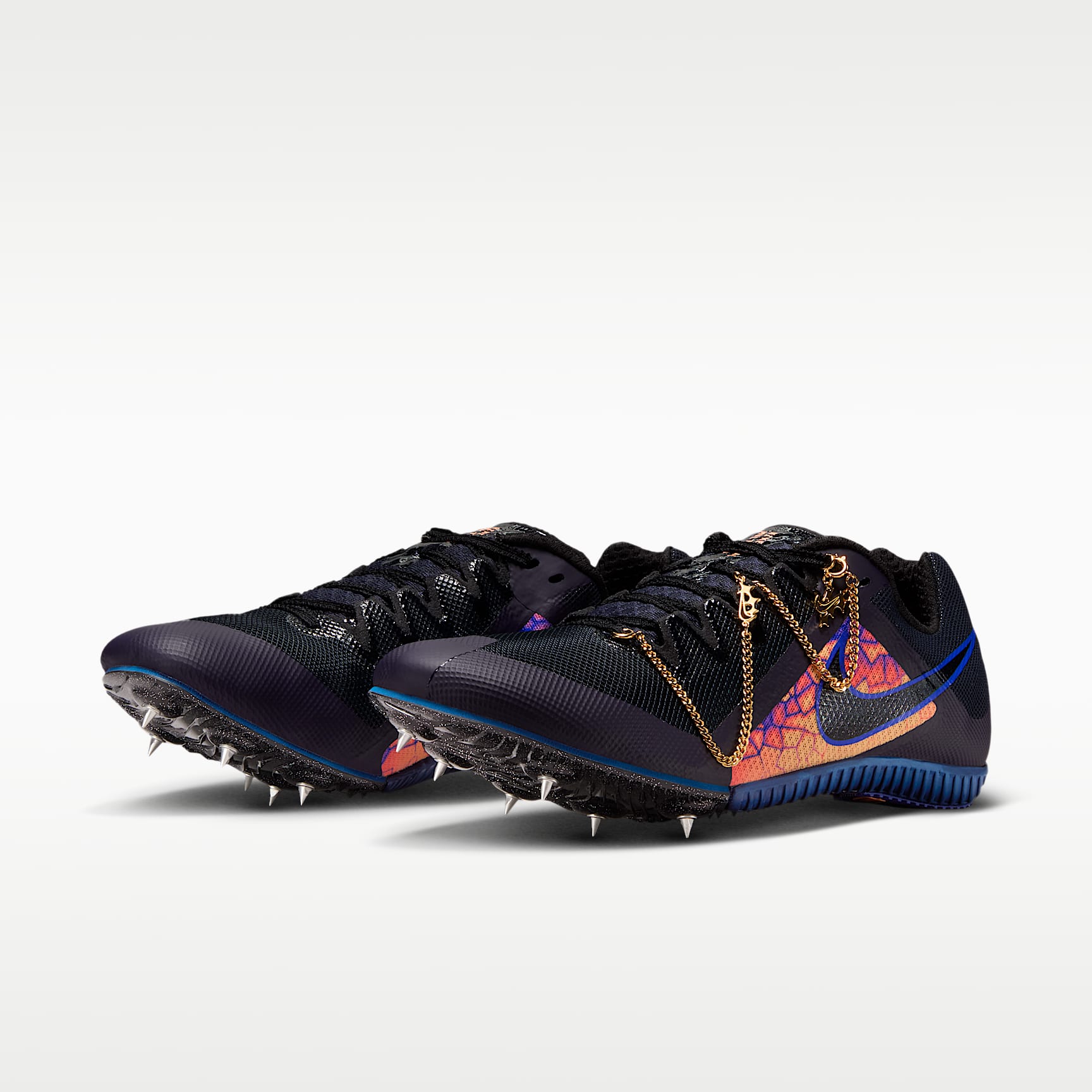 Nike Zoom Rival Multi Glam Mehrkampf-Leichtathletik-Spikes – Dark Obsidian/Orange Pulse/Indigo Burst/Schwarz