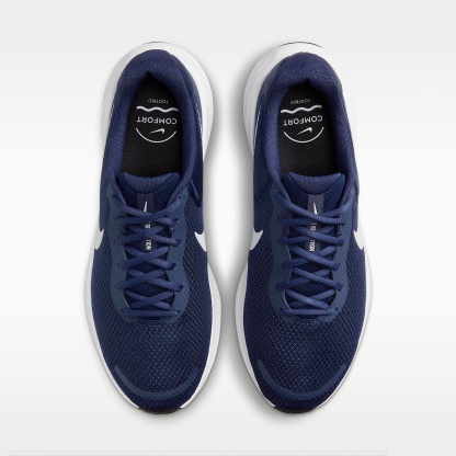 Nike Revolution 7 Straßenlaufschuh für Herren – Midnight Navy/Schwarz/Weiß/Pure Platinum