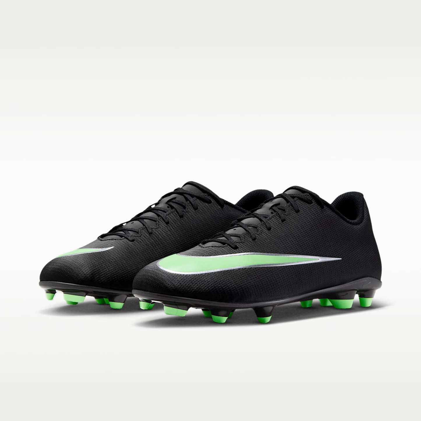 Nike Mercurial Vapor 17 Club Low-Top-Fußballschuh für verschiedene Böden – Schwarz/Schwarz/Illusion Green