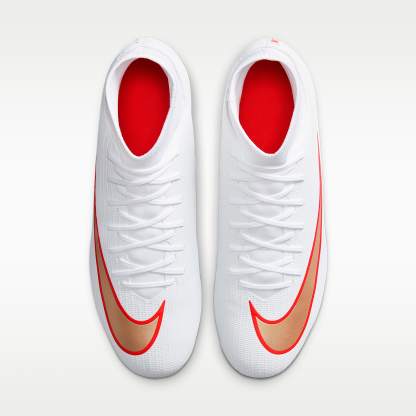 Nike Mercurial Superfly 11 Club High-Top-Fußballschuh für verschiedene Böden – Weiß/Bright Crimson/Blur