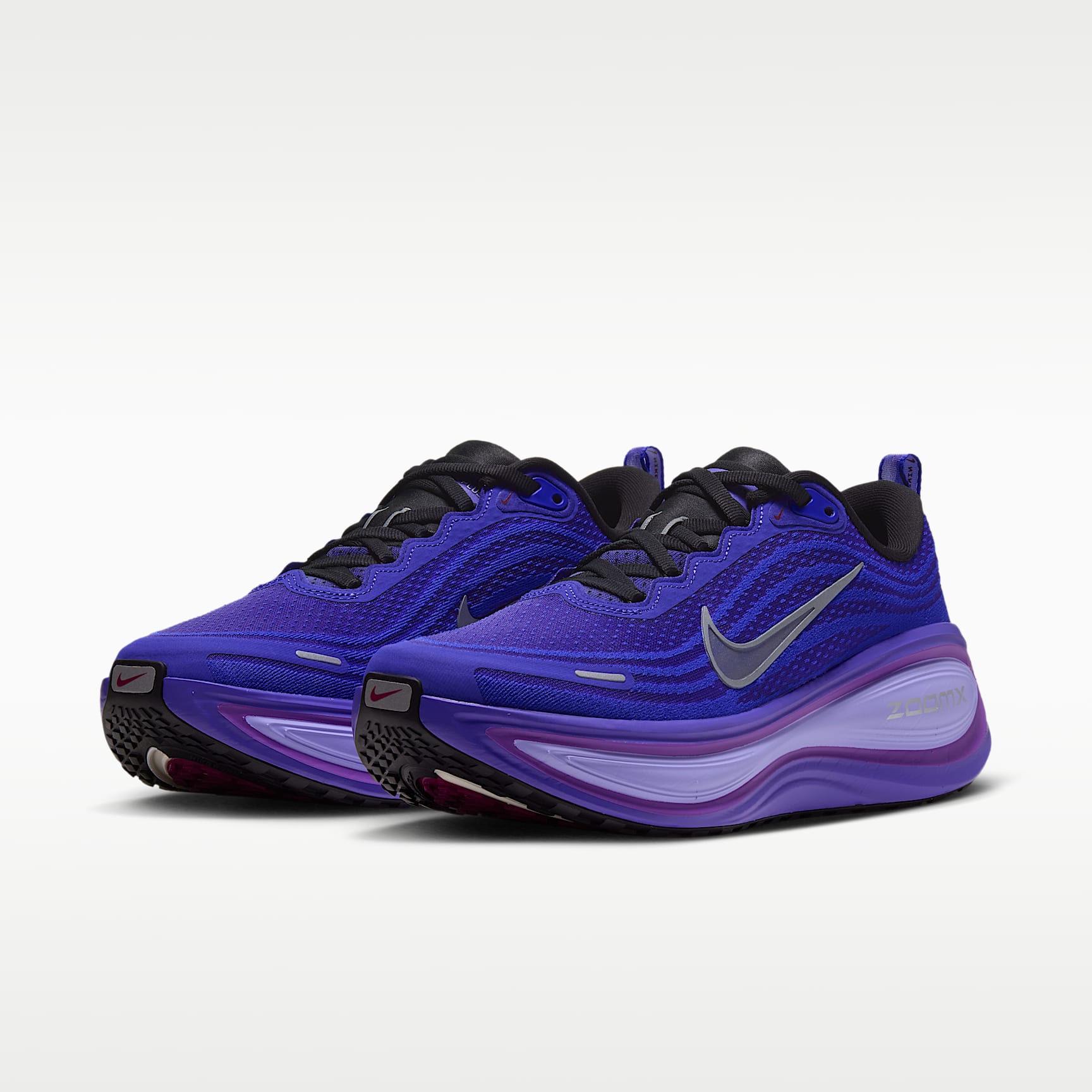 Nike Vomero Plus Straßenlaufschuh (Damen) – Schwarz/Persian Violet/Vivid Violet/Metallic Silver