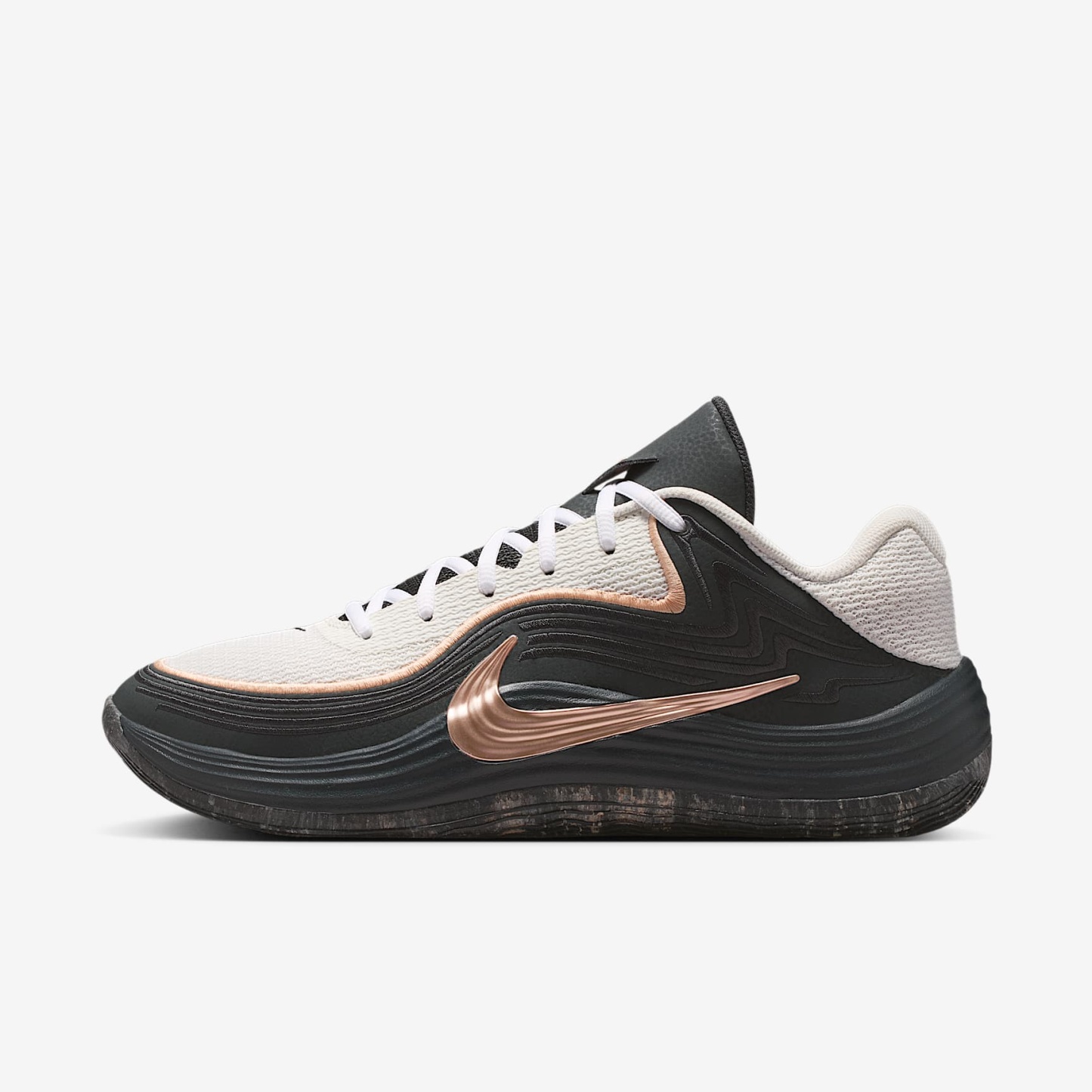 Nike Precision 8 Low Basketballschuh (Herren) – Anthracite/Sail/Sunset Haze/Sunset Haze