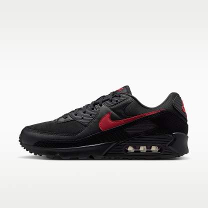 Nike Air Max 90 Schuh (Herren) – Schwarz/Schwarz/Tough Red