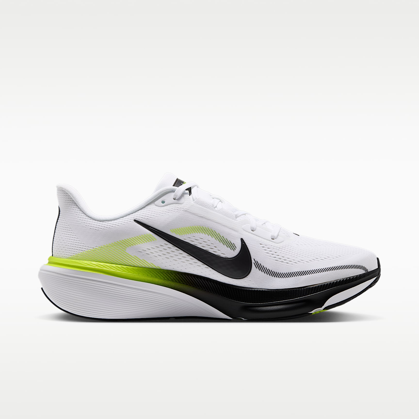 Nike Pegasus 42 Straßenlaufschuh (Herren) – Weiß/Lemon Venom/Weiß/Schwarz