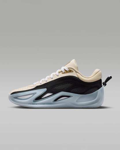 Jordan Heir Series 2 "Precious Medals" Basketballschuh – Pearl White/Schwarz/Metallic Gold/Weiß