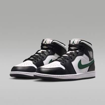 Air Jordan 1 Mid Herrenschuh – Schwarz/Gorge Green/Summit White