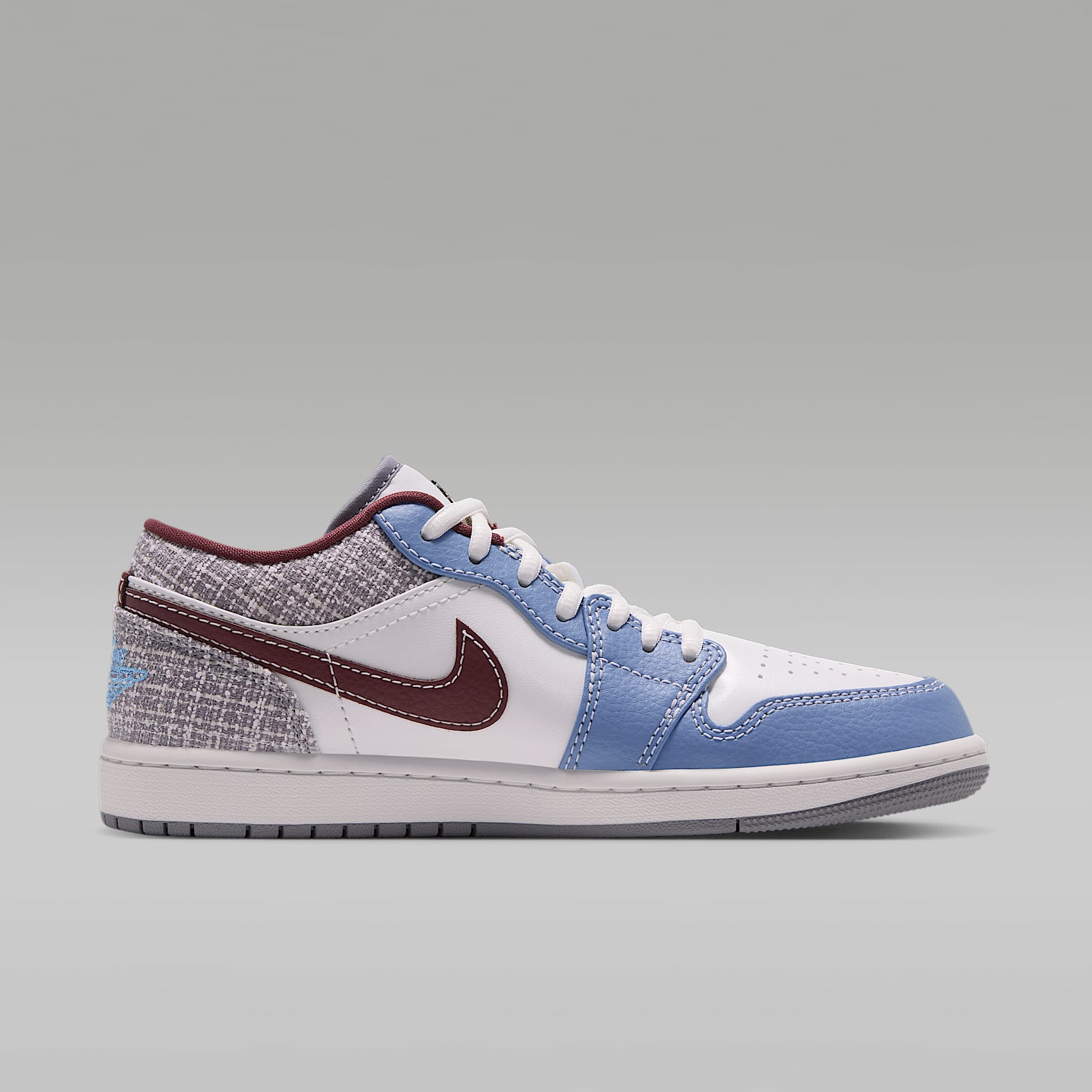 Air Jordan 1 Low Damenschuh – Summit White/Summit White/Work Blue/Light Boulder
