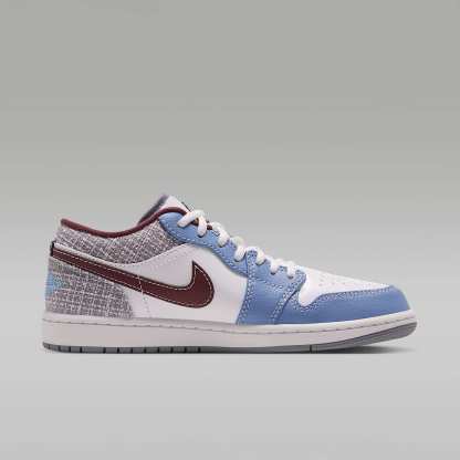 Air Jordan 1 Low Damenschuh – Summit White/Summit White/Work Blue/Light Boulder